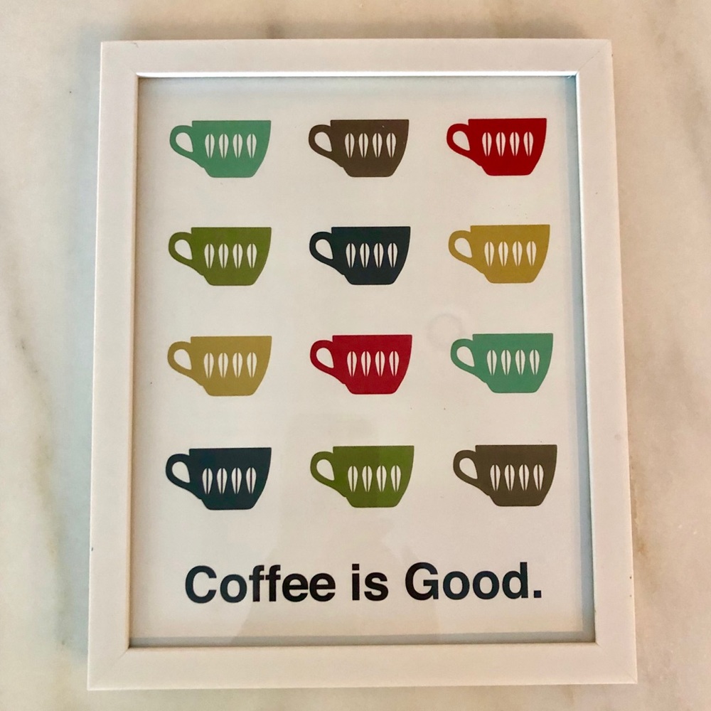 Unique MidCentury motif Coffee Is Good art